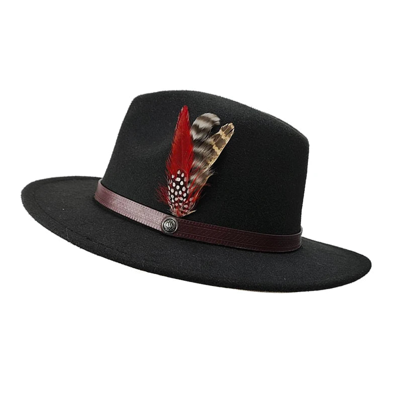 Chapeau Fedora Coton – Plume Décorative – Image 8
