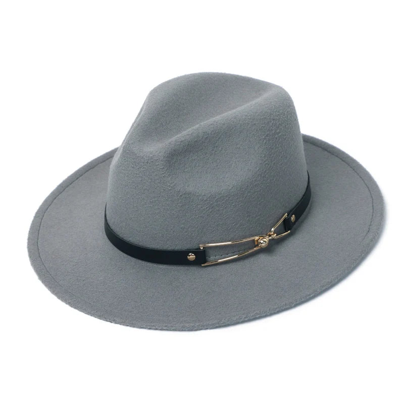 Chapeau Fedora Classy Chic Anneau Doré – Image 4