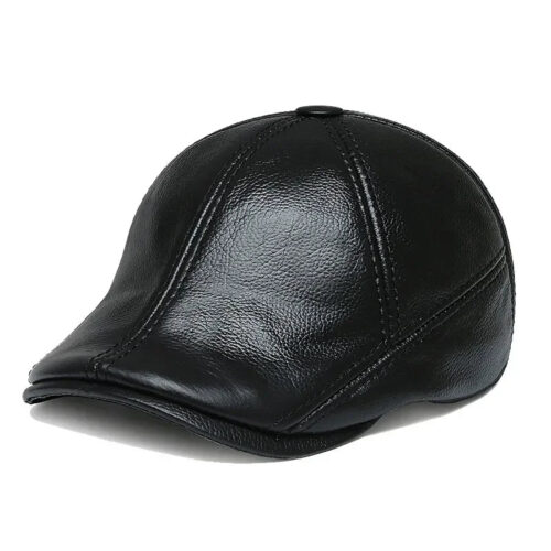 S95dd296c250e4c9db63450ba86b82da7w.jpg Béret en Cuir Homme - Cache Oreille
