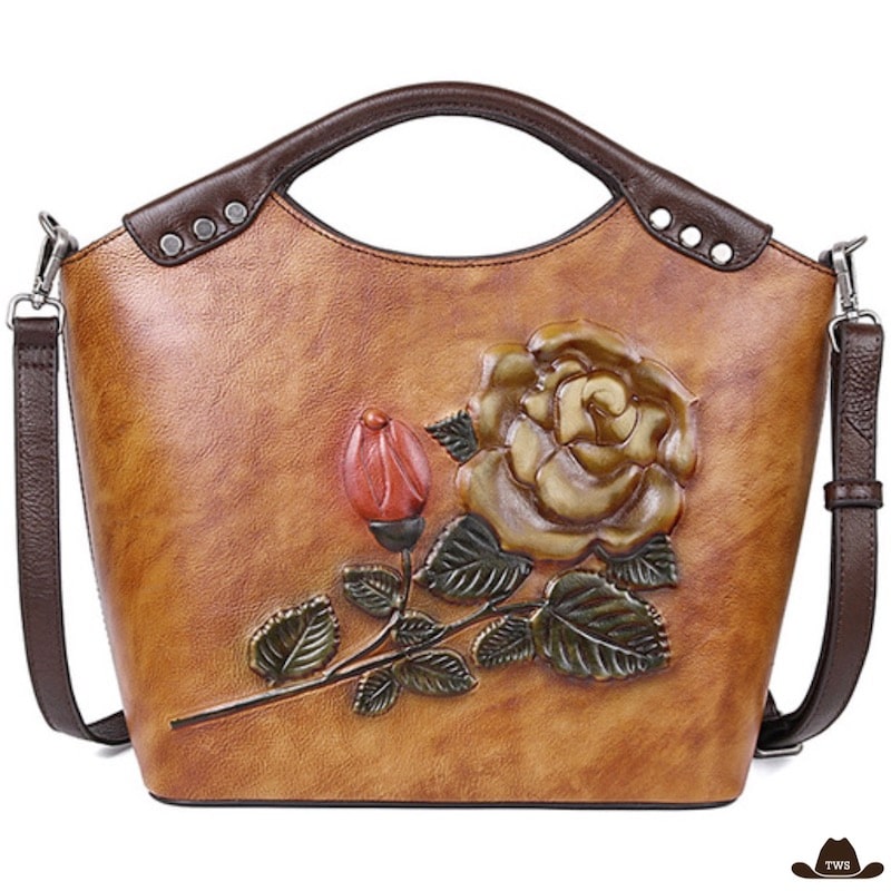 Sac Floral Cuir – Image 2