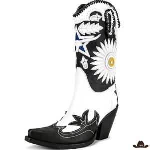 Santiags Noires et Blanches