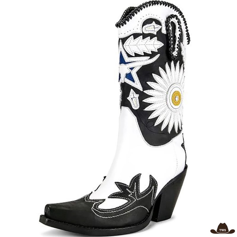 Santiags Noires et Blanches