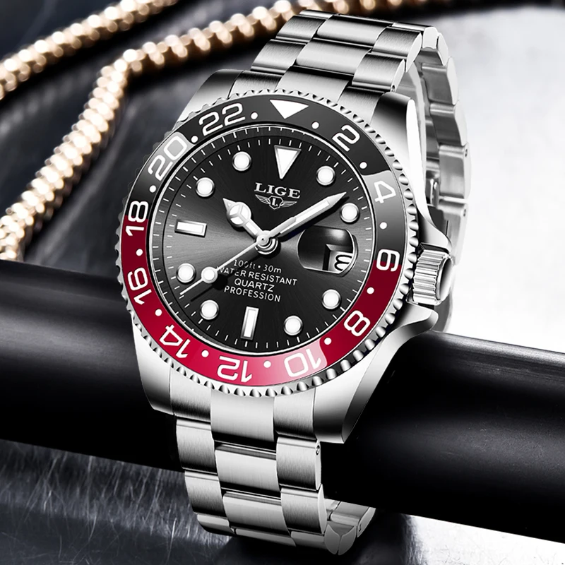 Montre homme LIGE de marque haut de gamme – Image 2