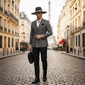 Chapeau Fedora Effet Suédine – Bandeau