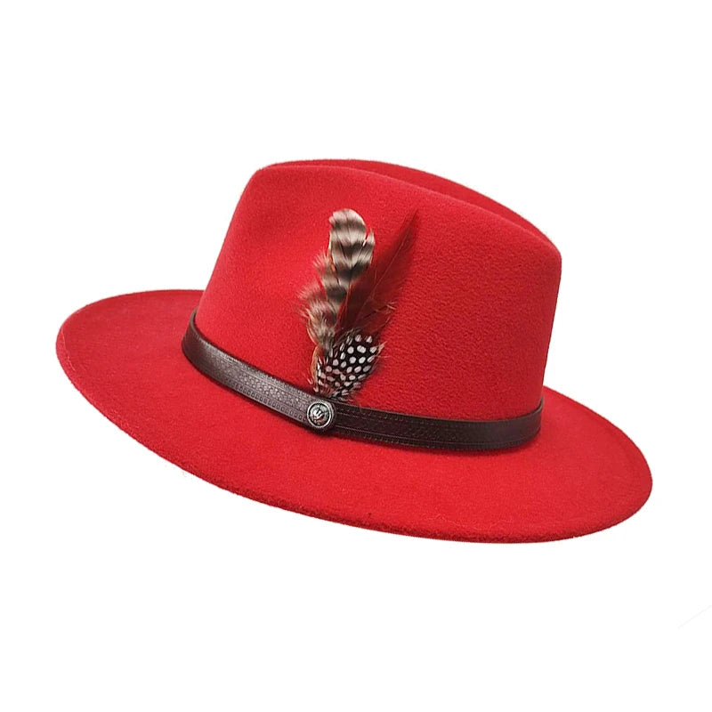 Chapeau Fedora Coton – Plume Décorative – Image 6