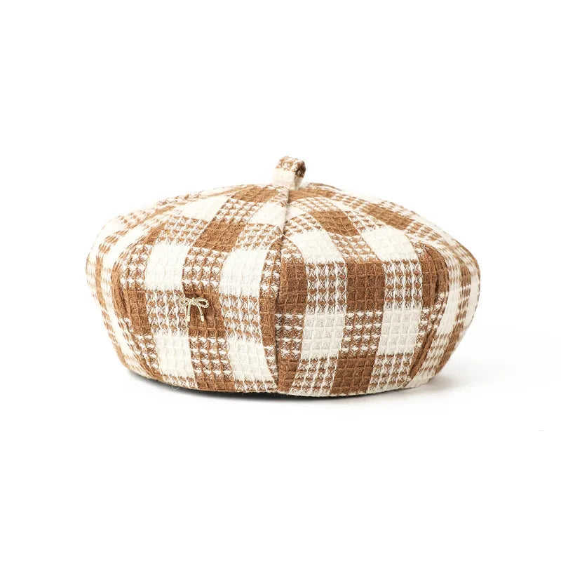 Béret Femme Coton à Carreaux – Image 3