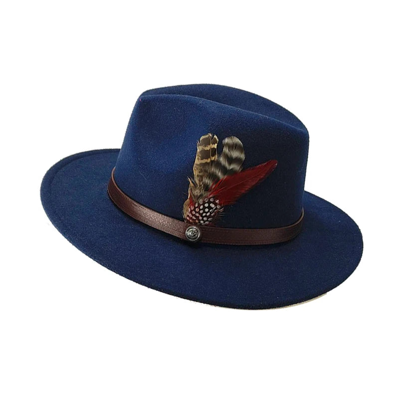 Chapeau Fedora Coton – Plume Décorative – Image 5