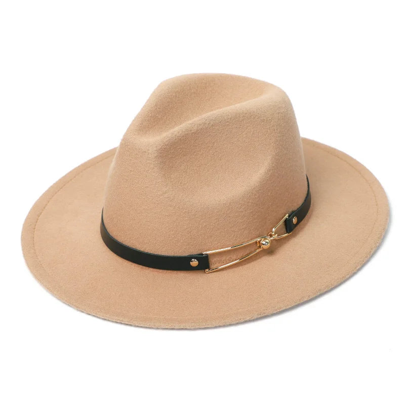 Chapeau Fedora Classy Chic Anneau Doré – Image 3