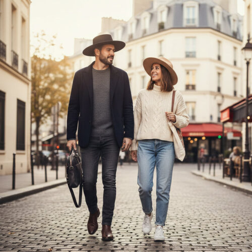 Chapeau Fedora Coton avec Bande Boucle Métallique