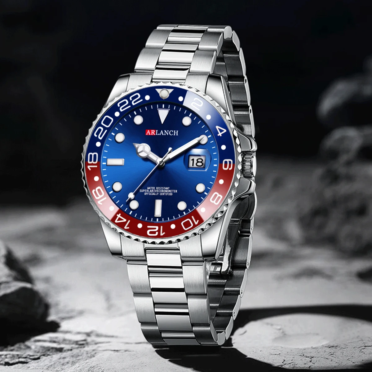 Montre pour homme style business en acier – Image 2