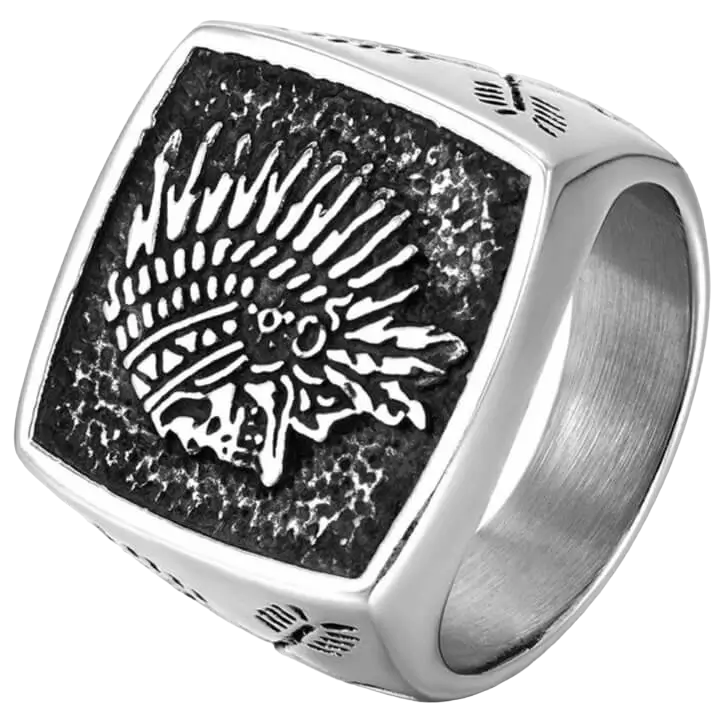 Bague Tête de Mort Indien – Image 2
