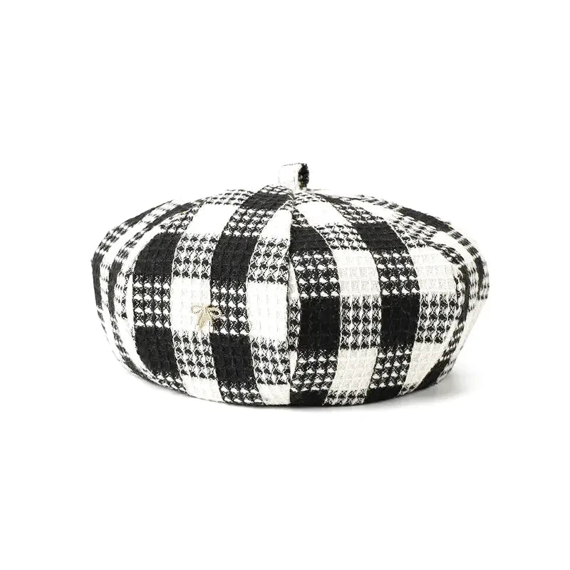 Béret Femme Coton à Carreaux – Image 2
