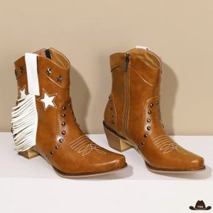 Boots Country Femme Rouges