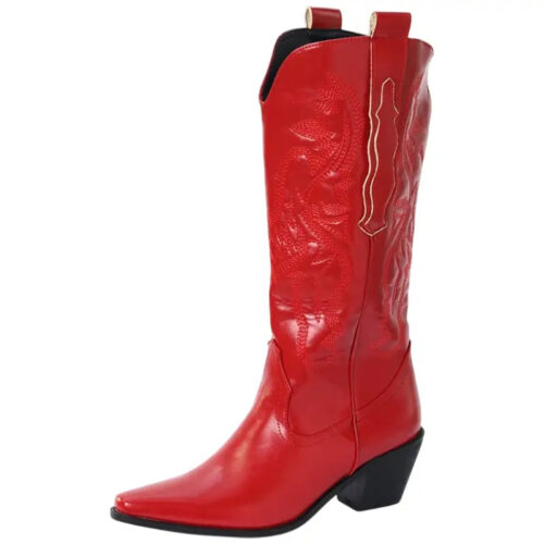 botte-cowboy-rouge-femme-1.jpg Bottes Cowboy Rouges Femme