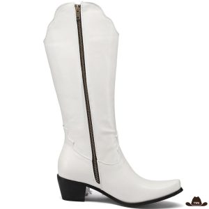Bottes Country Blanches à Franges