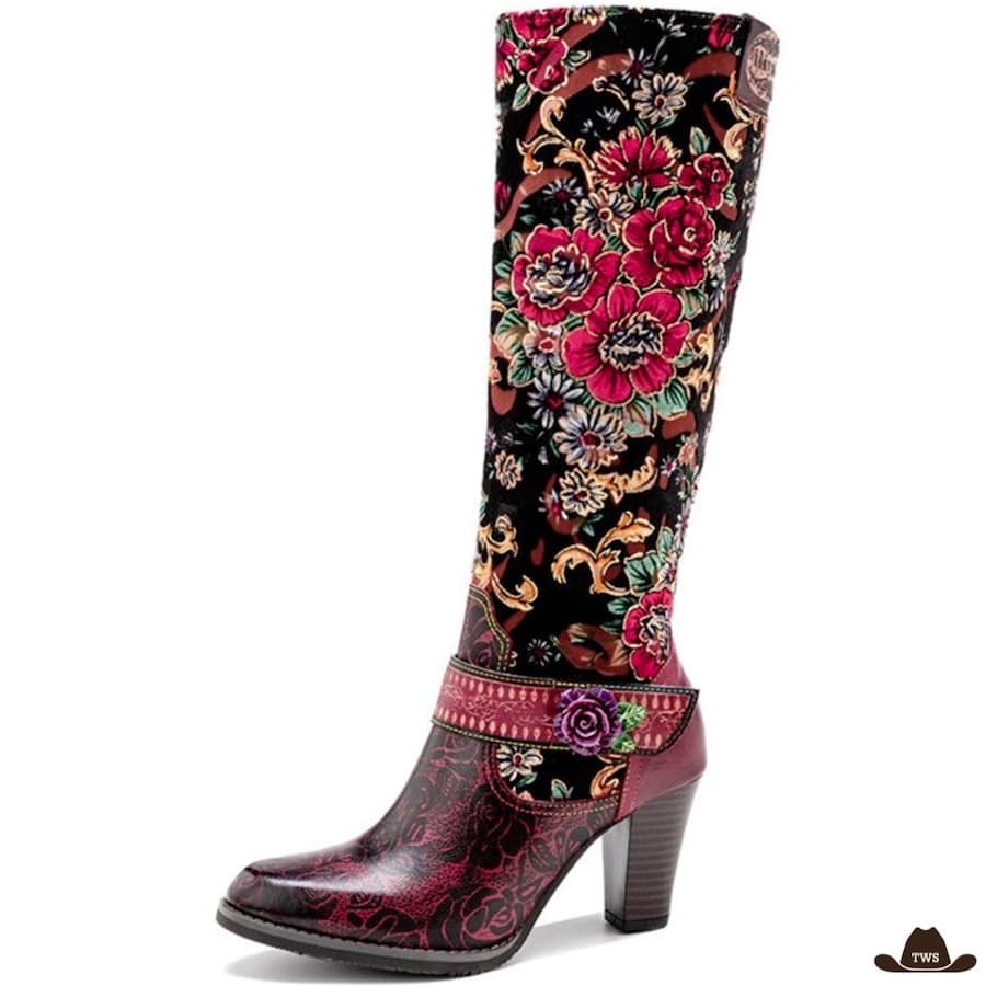 Bottes Cowboy Rouges et Noires – Image 2