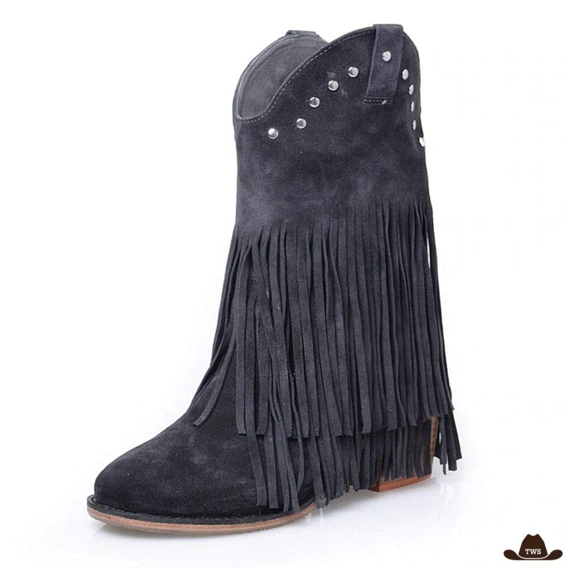 Bottes Cowboy Daim Femme – Image 2