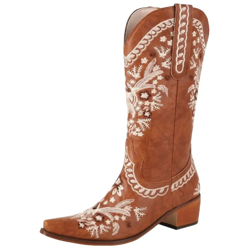 Bottes Cowboy Femme Marron – Image 2