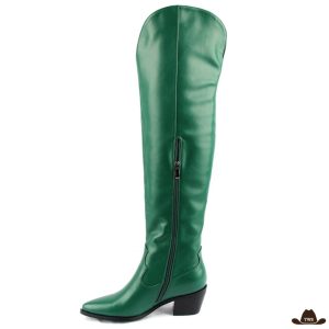Bottes de Cowboy Femme Vertes