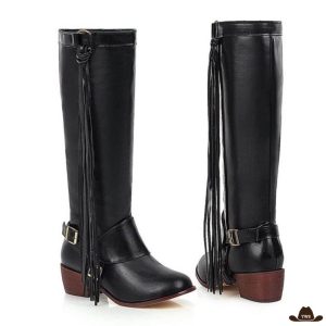 Bottes Équitation Cuir Western Femme