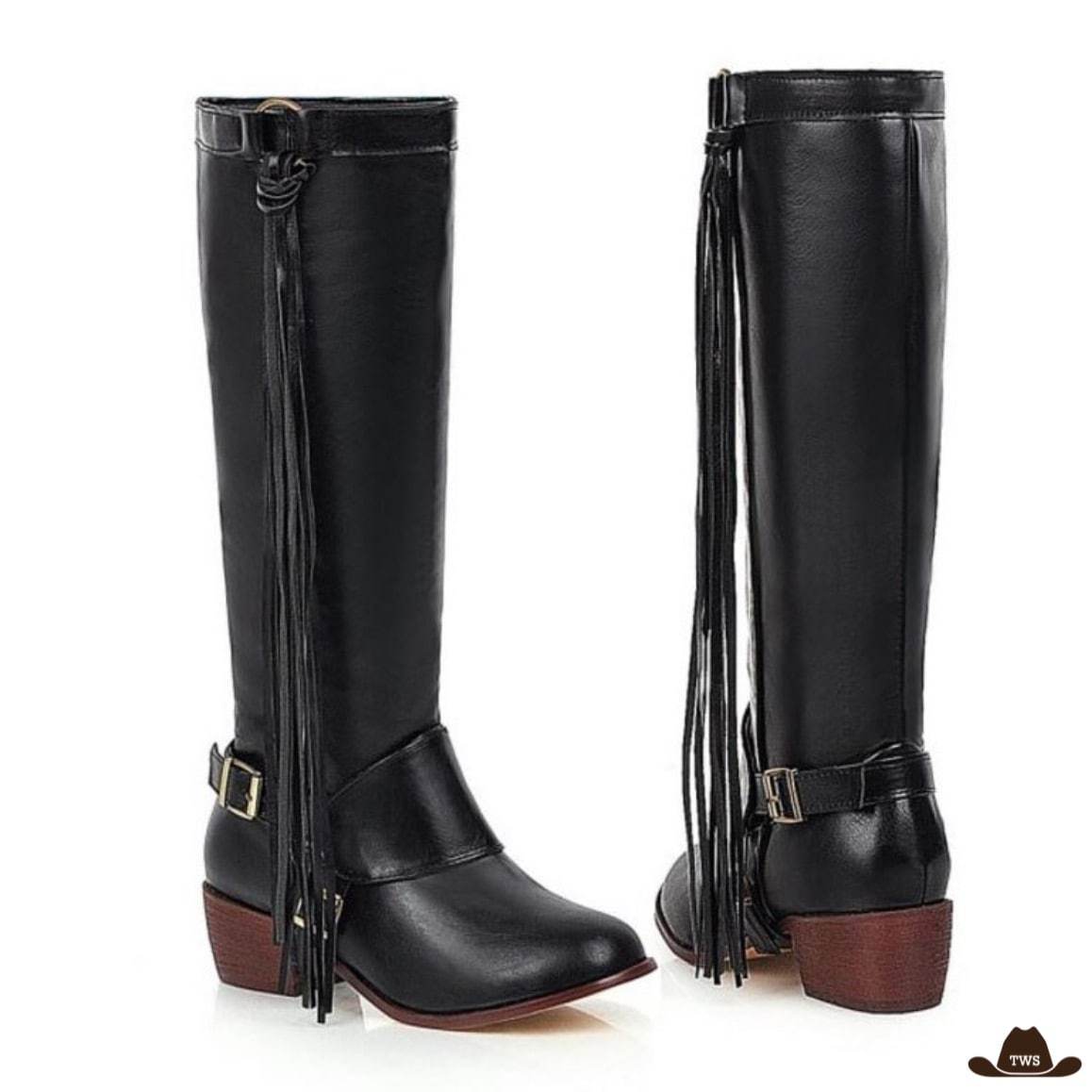 Bottes Équitation Cuir Western Femme