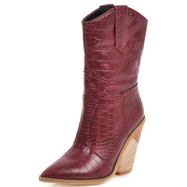 Bottes Western Bordeaux – Image 2