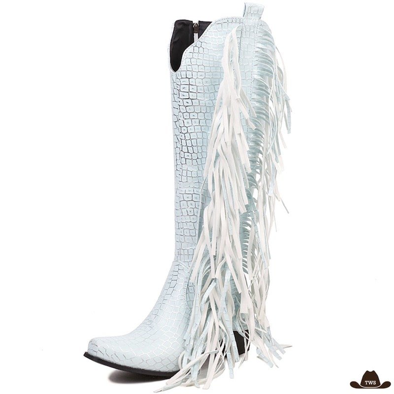 Bottes Western Femme Blanches – Image 2