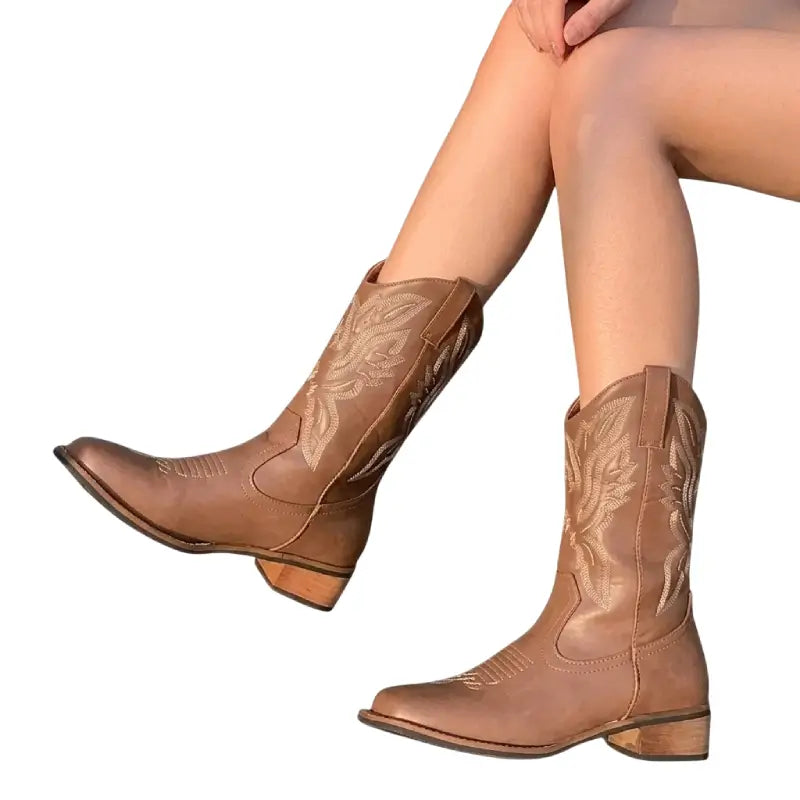Bottes Western à Bouts Carrés pour Femme