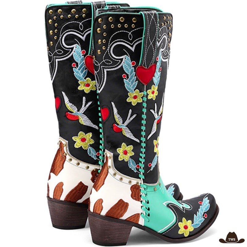 Bottes Western Femme Fleurs