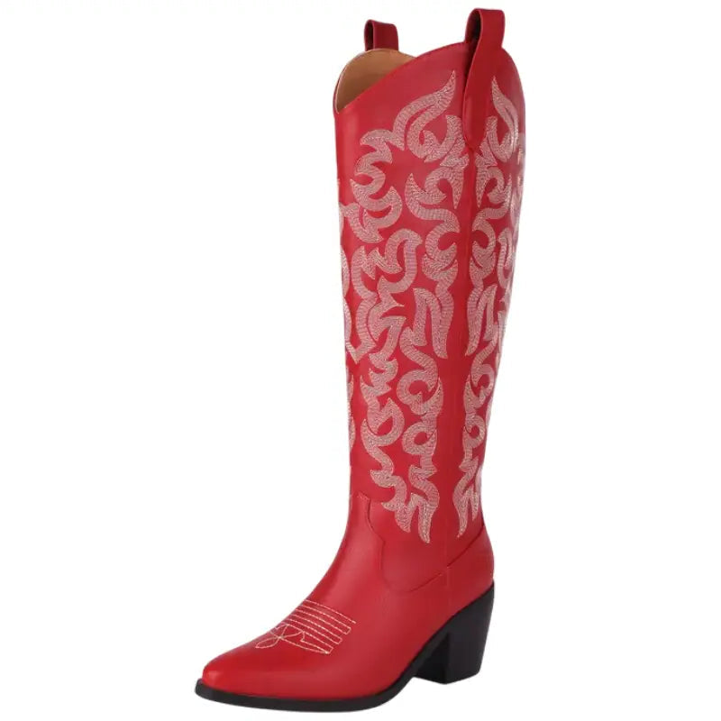 Bottes Western Rouges pour Femme – Image 2