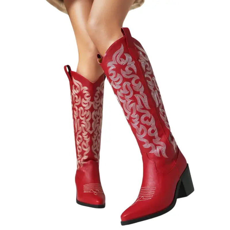 Bottes Western Rouges pour Femme