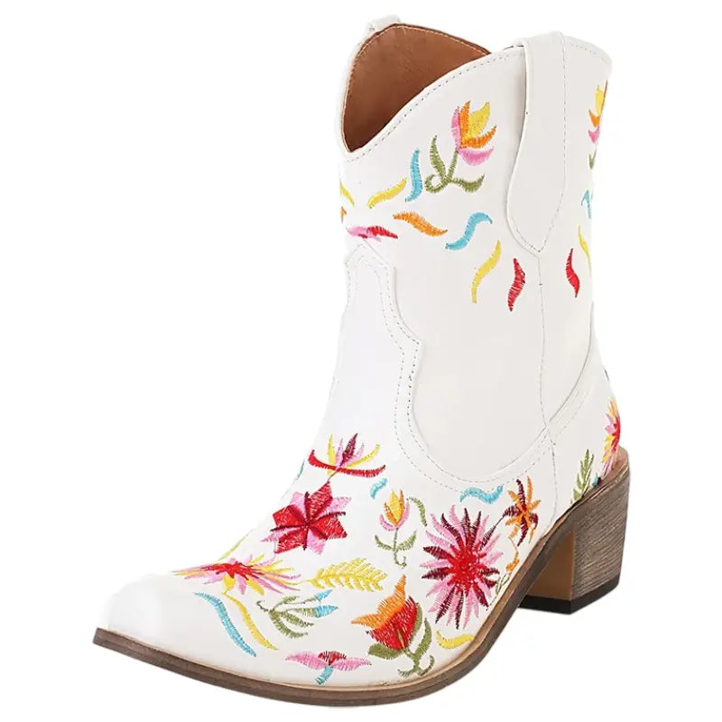 Bottines Cowboy Blanches – Image 2