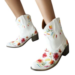 Bottines Cowboy Blanches