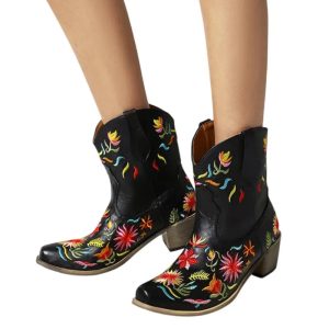 Bottines Cowboy Femme Noires