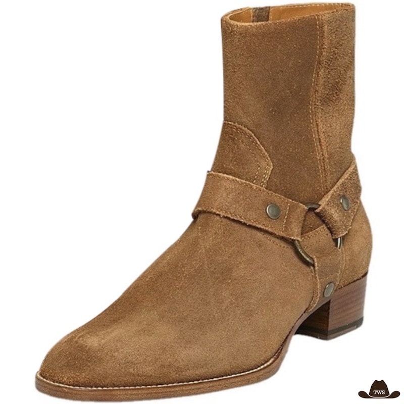 Bottines Cowboy Daim – Image 2