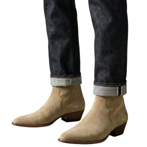 Bottines Cowboy Homme Beige