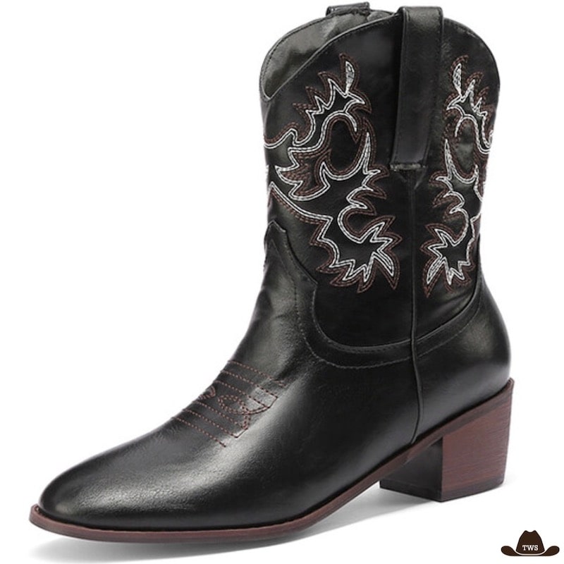 Bottines Cowboy Talon Marron – Image 3