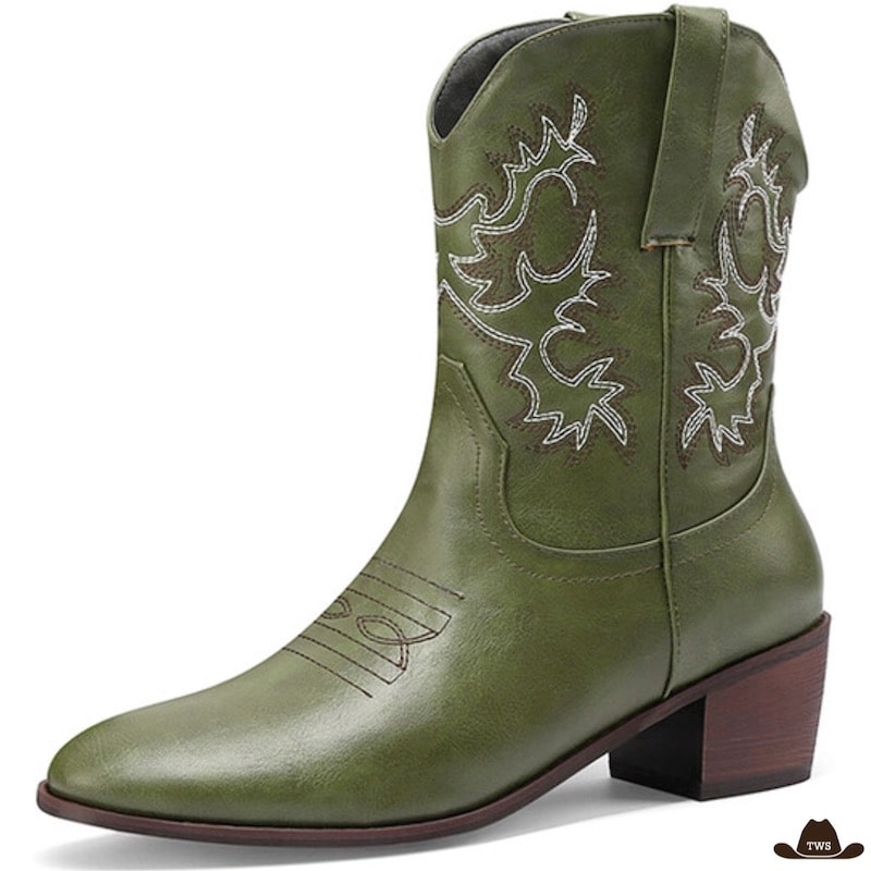 Bottines Cowboy Talon Marron – Image 4