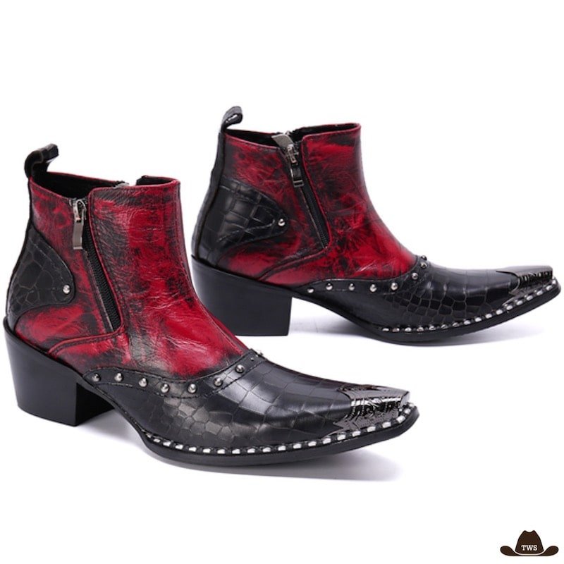 Bottines Hommes Boots Style Cowboy