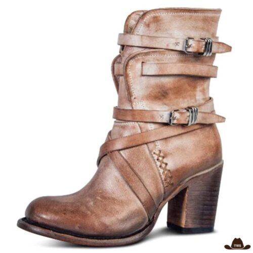 bottines-marron-cowboy-simili-cuir-865222.jpg Bottines Marron Cowboy Simili Cuir