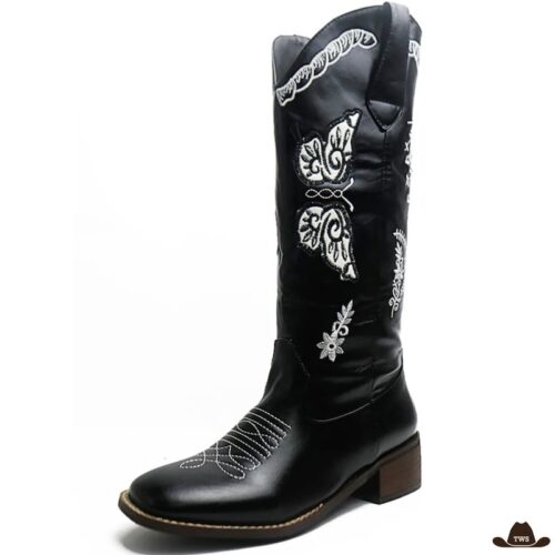 bottines-noires-style-cowboy-636141.jpg Bottines Noires Style Cowboy