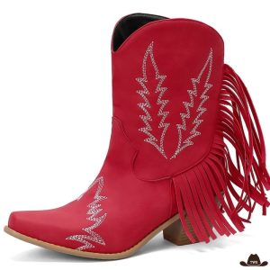 Bottines Western Rouge