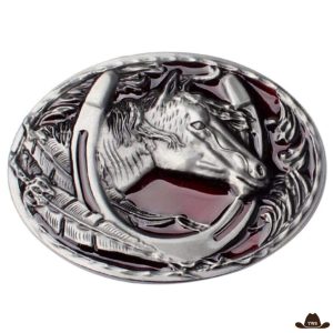 Boucle de Ceinture Cowboy Red Horse