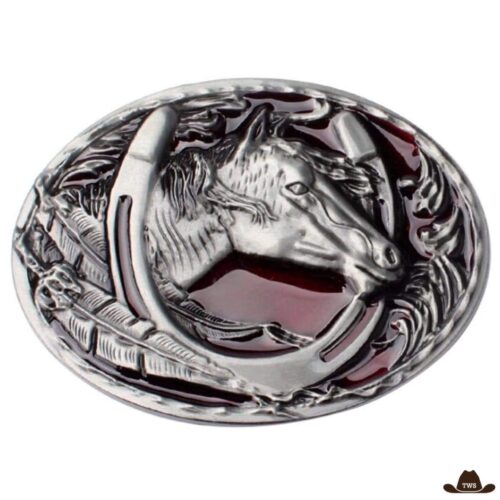 Boucle de Ceinture Cowboy Red Horse