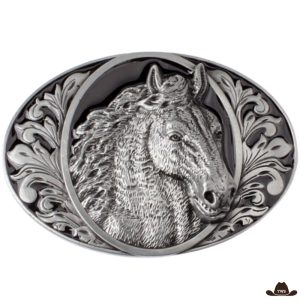 Boucle de Ceinture Western Black Horse