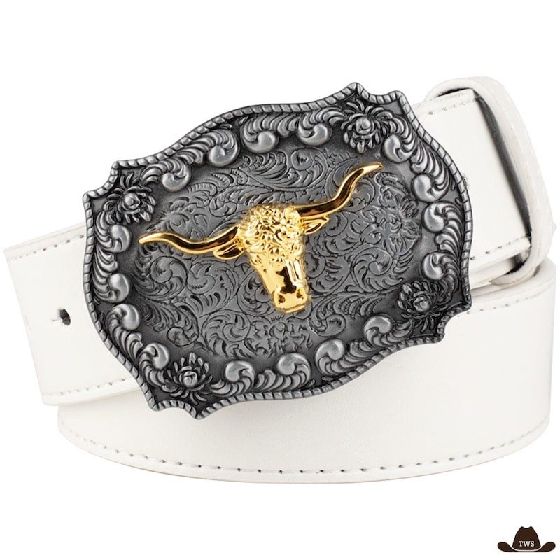 Ceinture Boucle Dorée Cowboy – Image 2