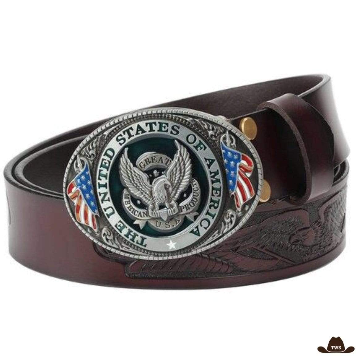 Ceinture Cuir Homme Style Western – Image 2