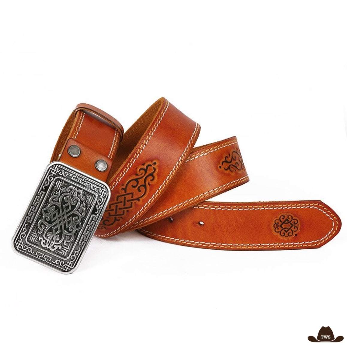 Ceinture Cuir Renfort Épaisse Western – Image 3