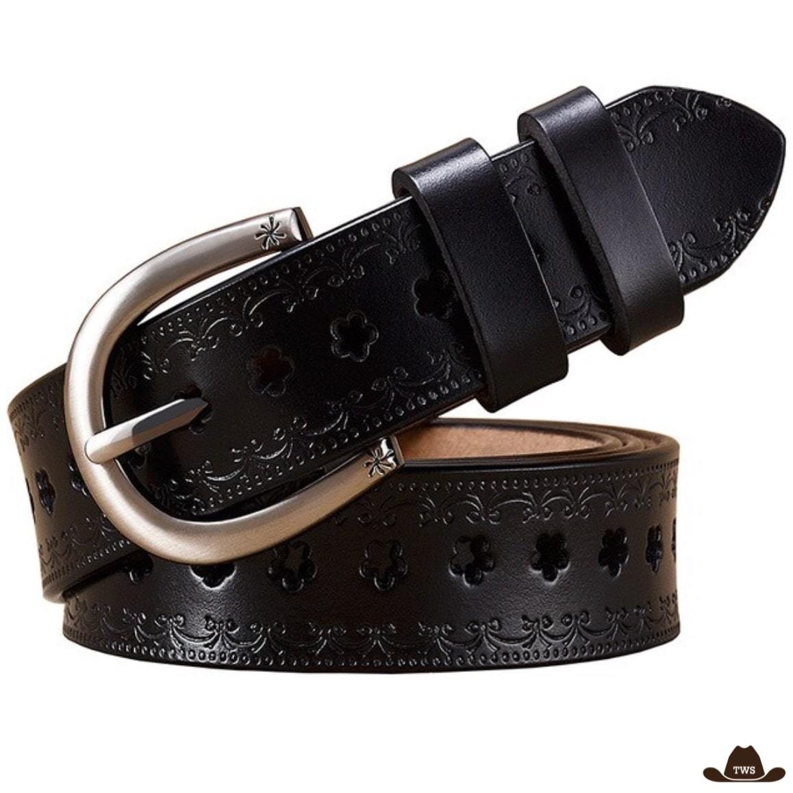 Ceinture Cuir Western Marron Femme – Image 4