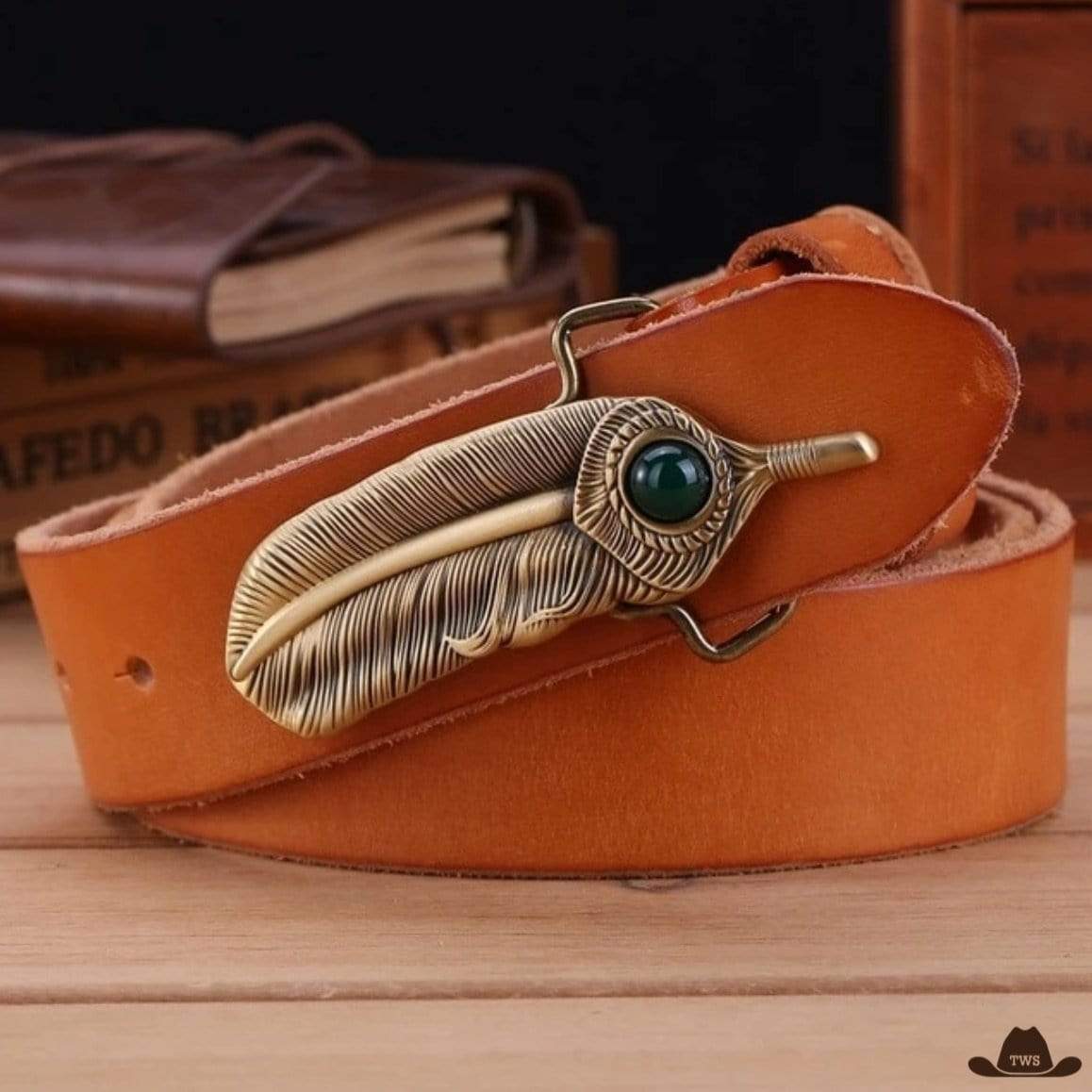 Ceinture en Cuir Western Plume – Image 4